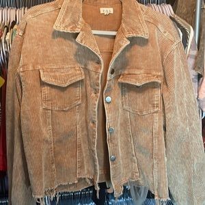 NWOT POL Distressed Corduroy Jacket